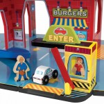 Garaj etajat 4 nivele - Deluxe Garage Play Set Kidkraft set de joaca din lemn pentru copii